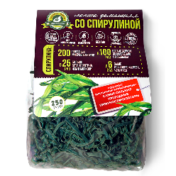 Лапша домашняя со спирулиной 250г