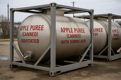 Яблочное пюре (консервированное) сульфитированное в цистернах и яблочное пюре консервированное (сульфитированное)оптом