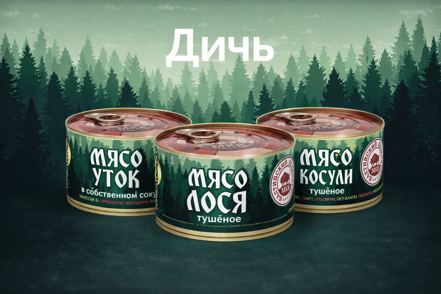 Мясо дичи и фермерских животных тушёное — утка, олень, лось, косуля, кабан | HoReCa, опт