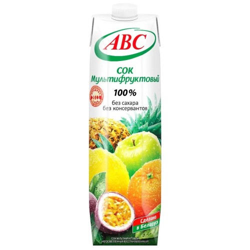 Сок 100% Яблочный без сахара 1 л (Беларусь)