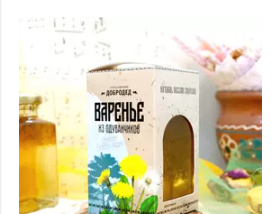Варенье из Одуванчика баночка 300 г в коробочке с магнитиком