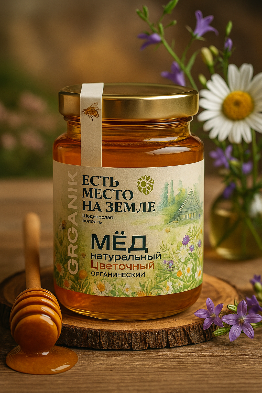 Мед органический цветочный