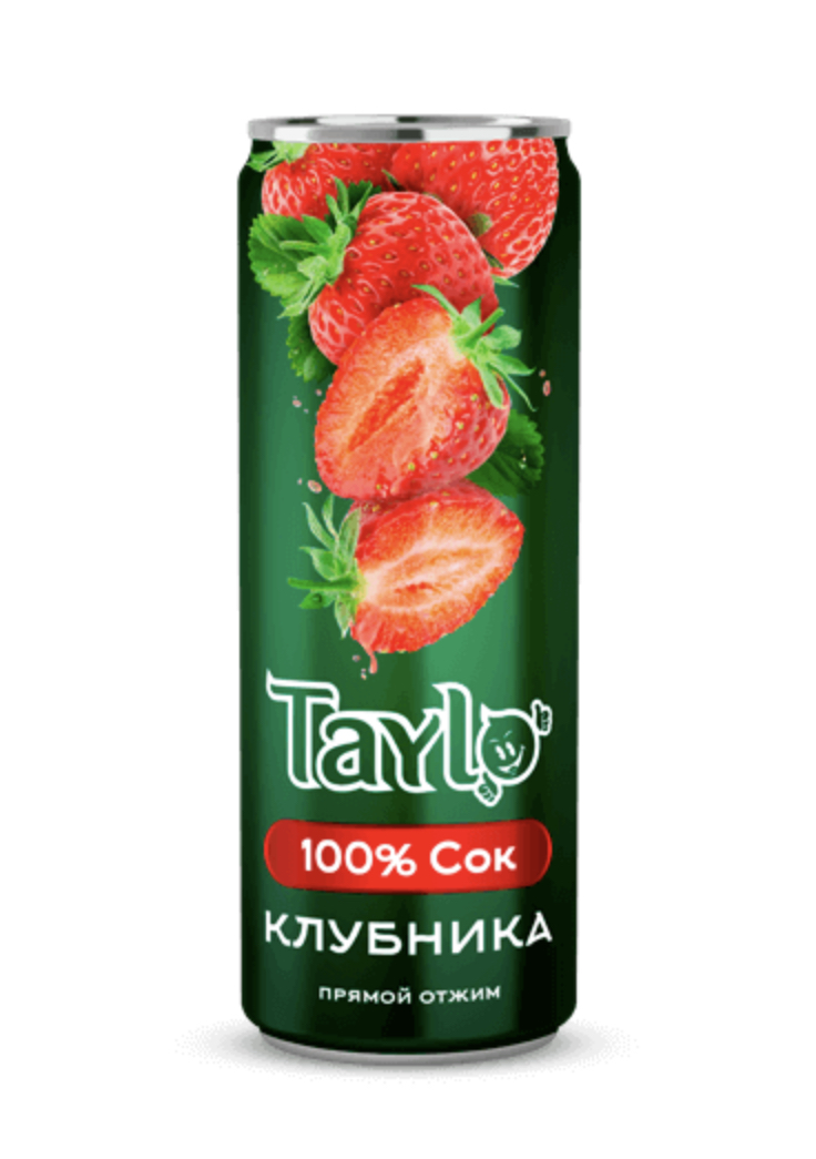 Сок клубники 100% прямого отжима «TAYLO» 250 мл.