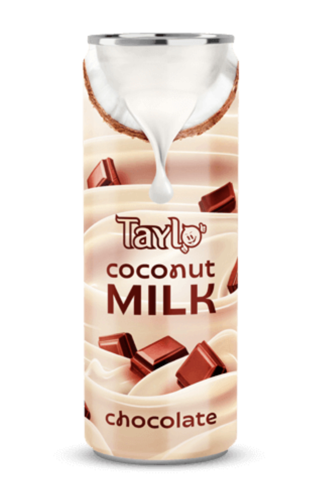 Напиток кокосовое молоко со вкусом шоколада «TAYLO coconut milk Chocolate» 250 МЛ.