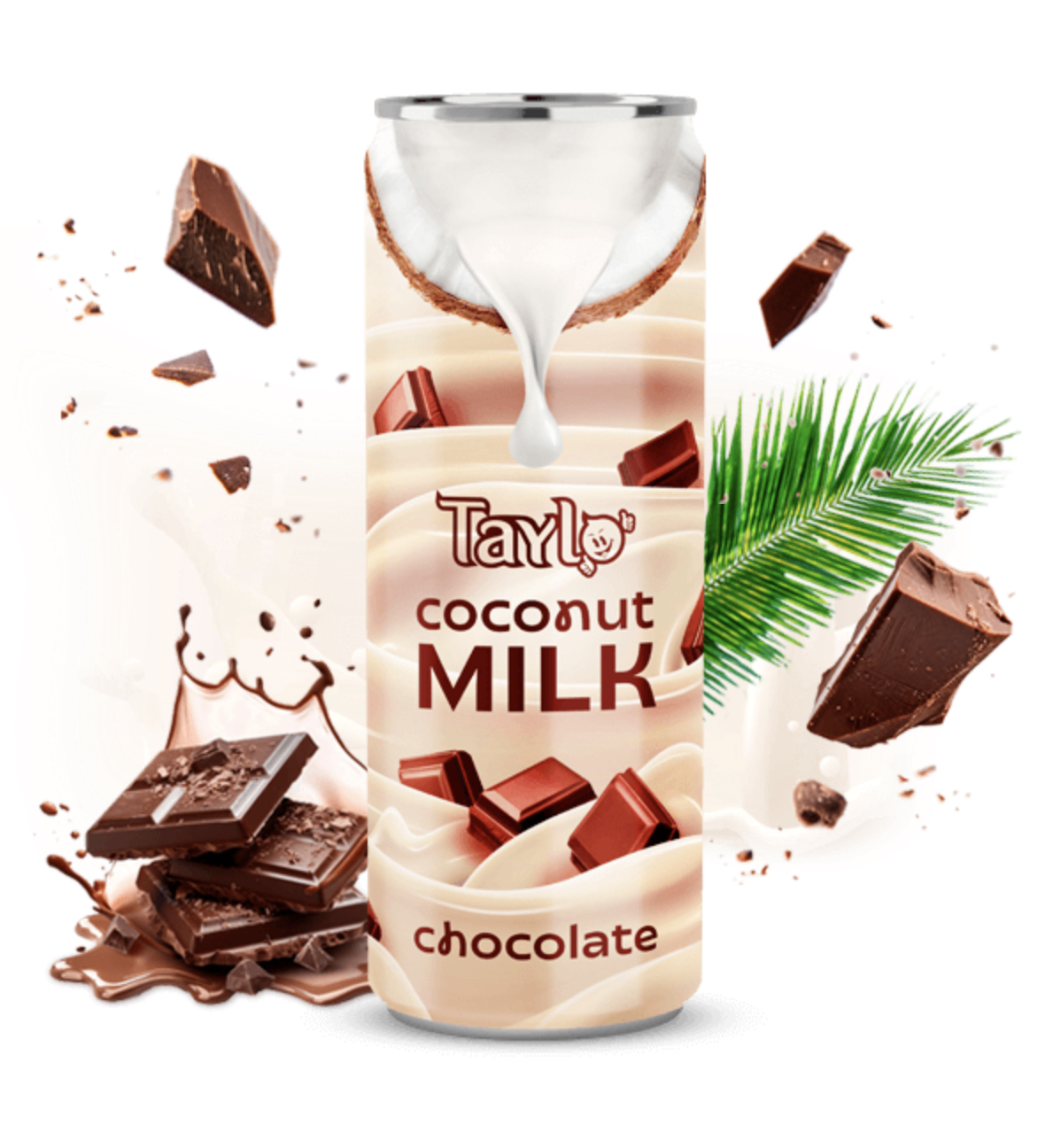 Напиток кокосовое молоко со вкусом шоколада «TAYLO coconut milk Chocolate» 250 МЛ.